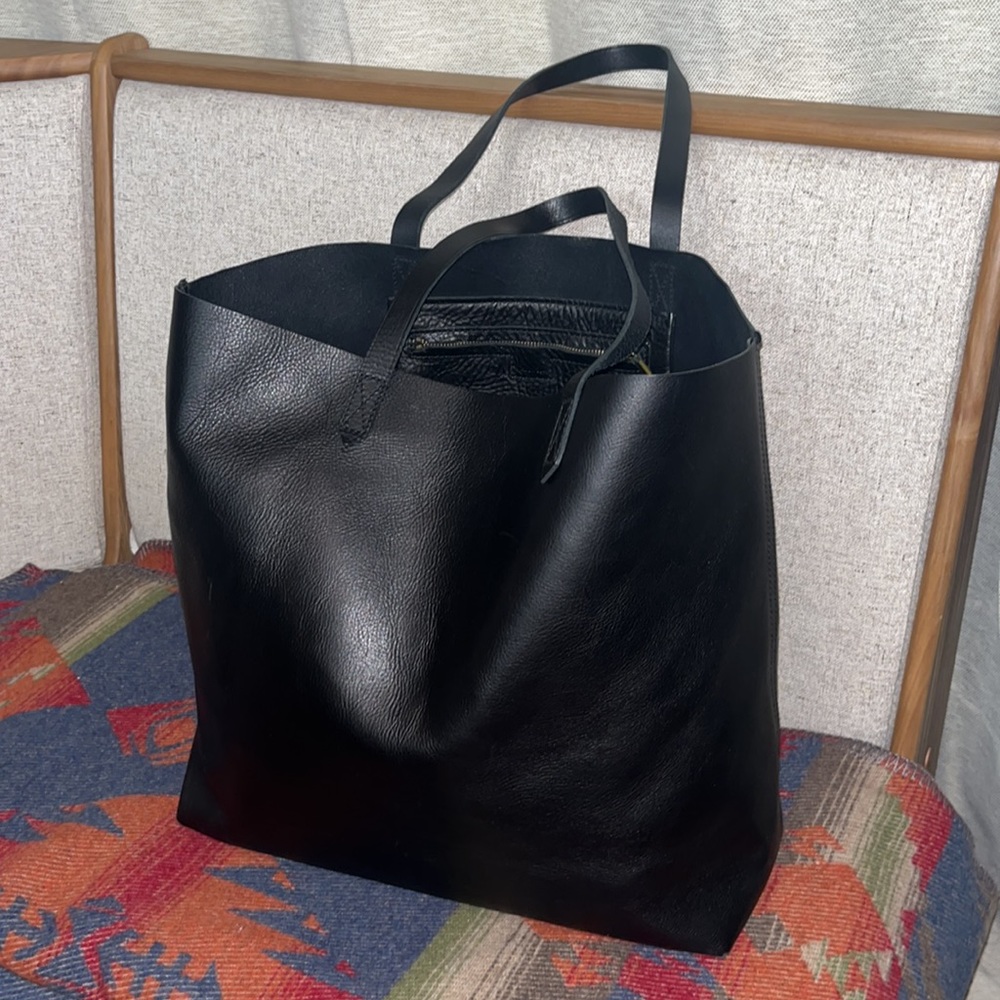 Madewell large leather tote used once